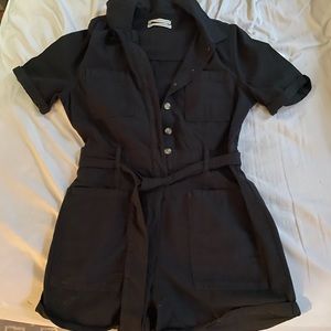 Black Utility Romper